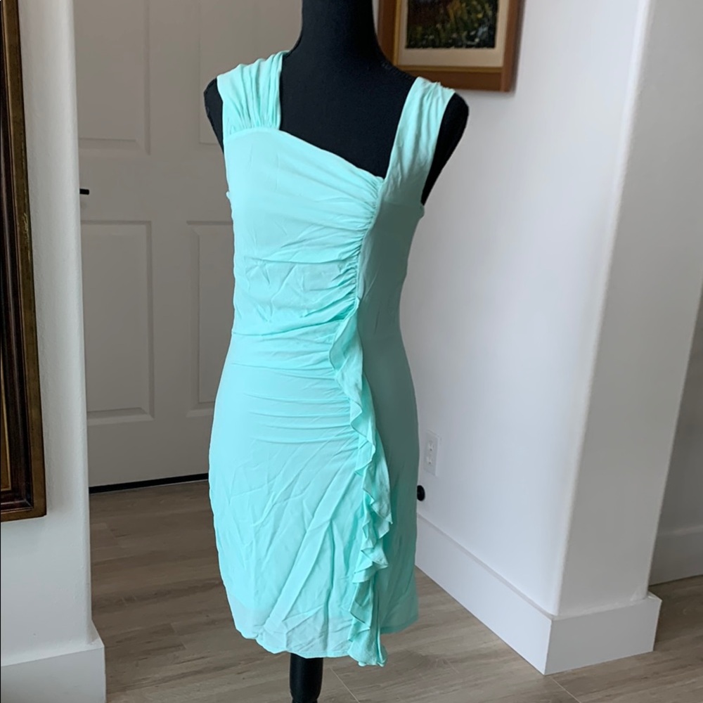 Elegant Mint Green Sleeveless Dress by Bebe